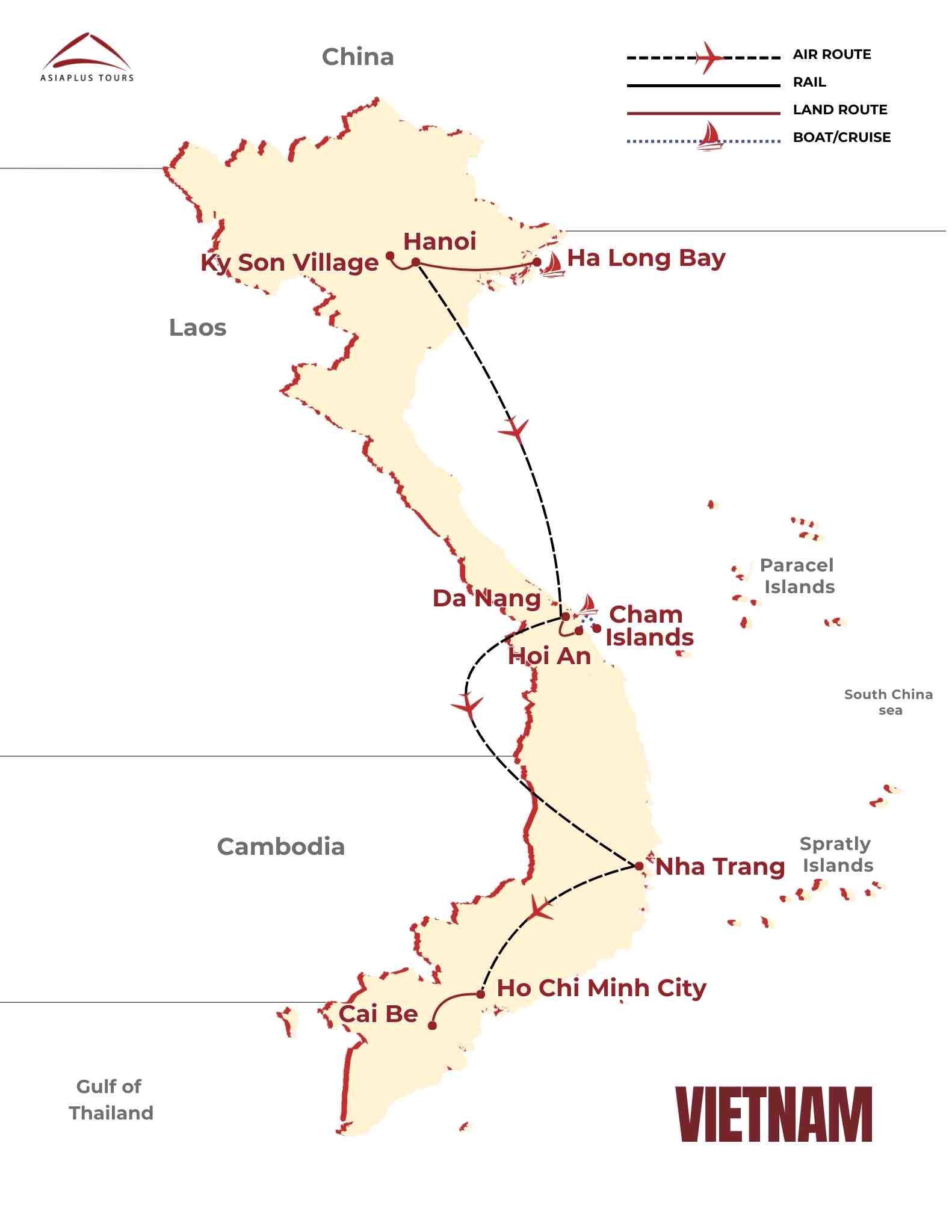 Vietnam Tourist Map