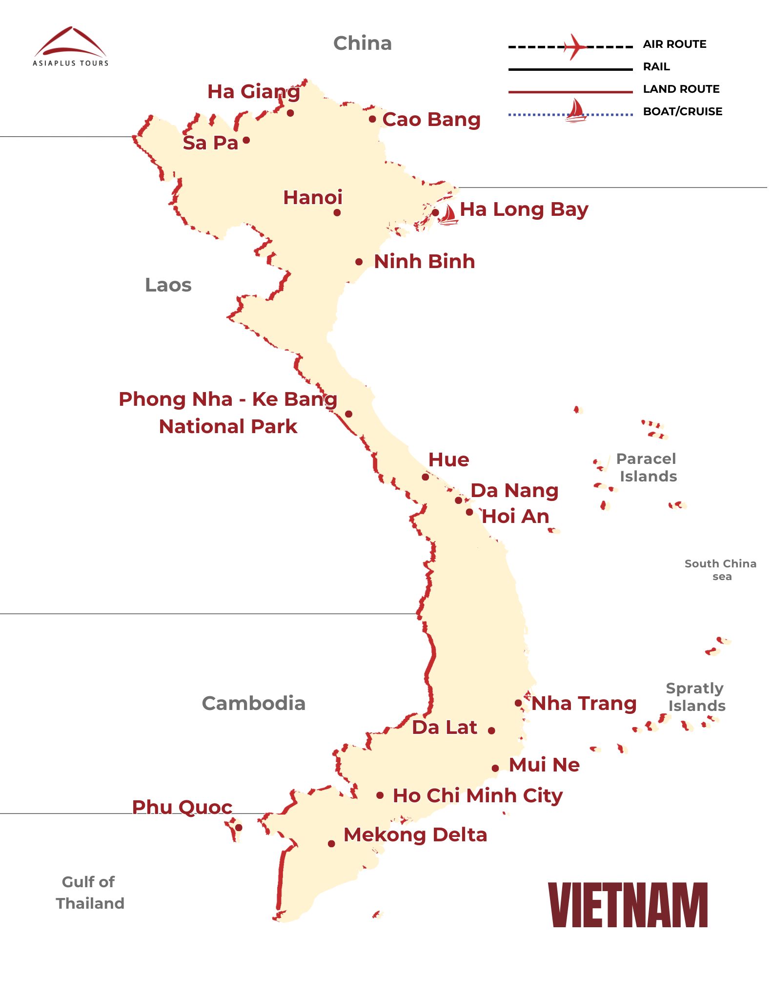 Vietnam Tourist Map