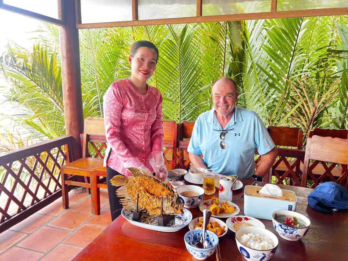 A meal in the Mekong Delta