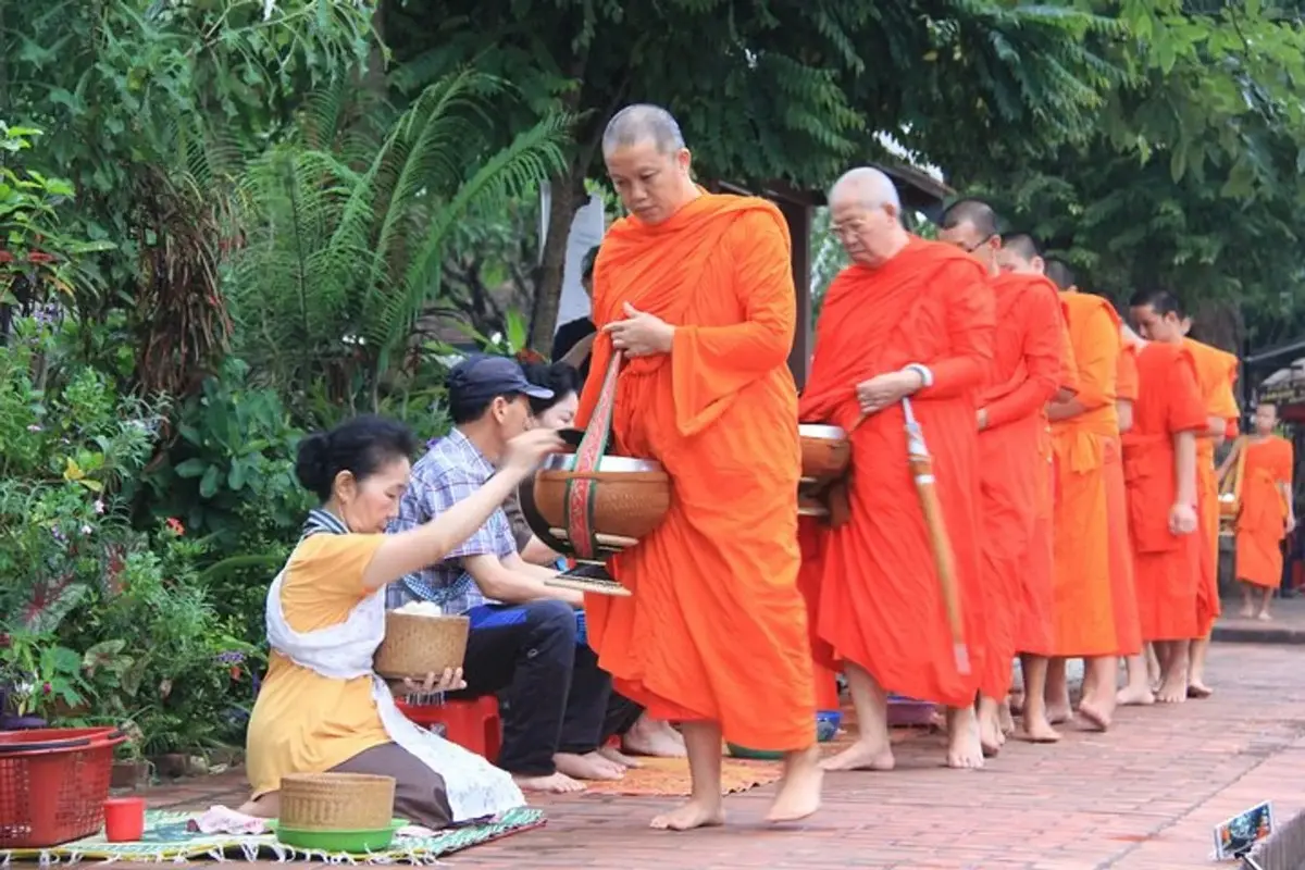 Early Morning Alms Giving in Luang Prabang