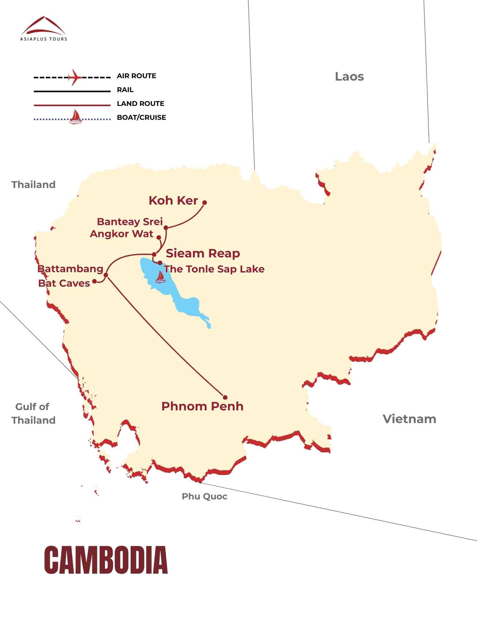 Cambodia Tourist Map