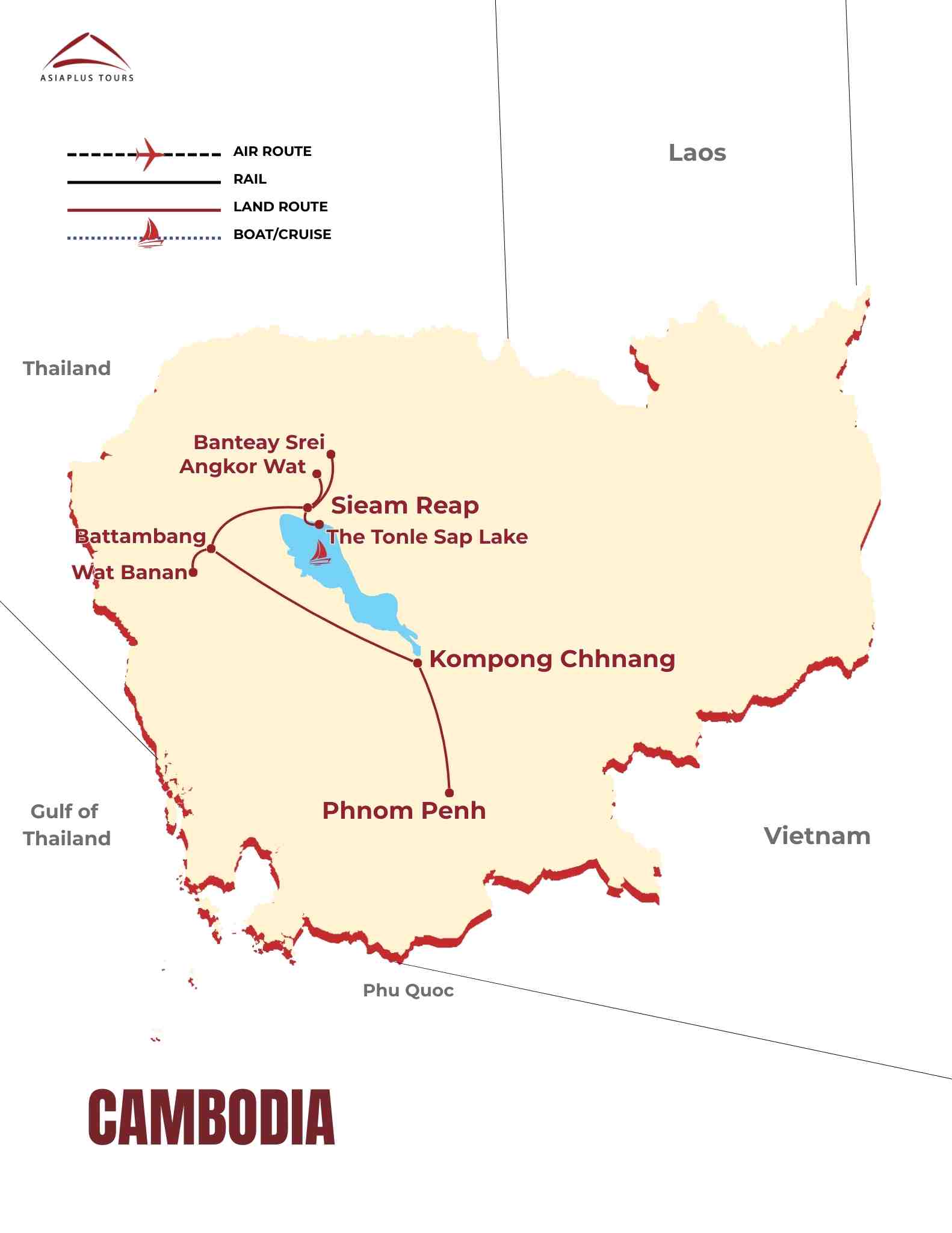 Cambodia Tourist Map