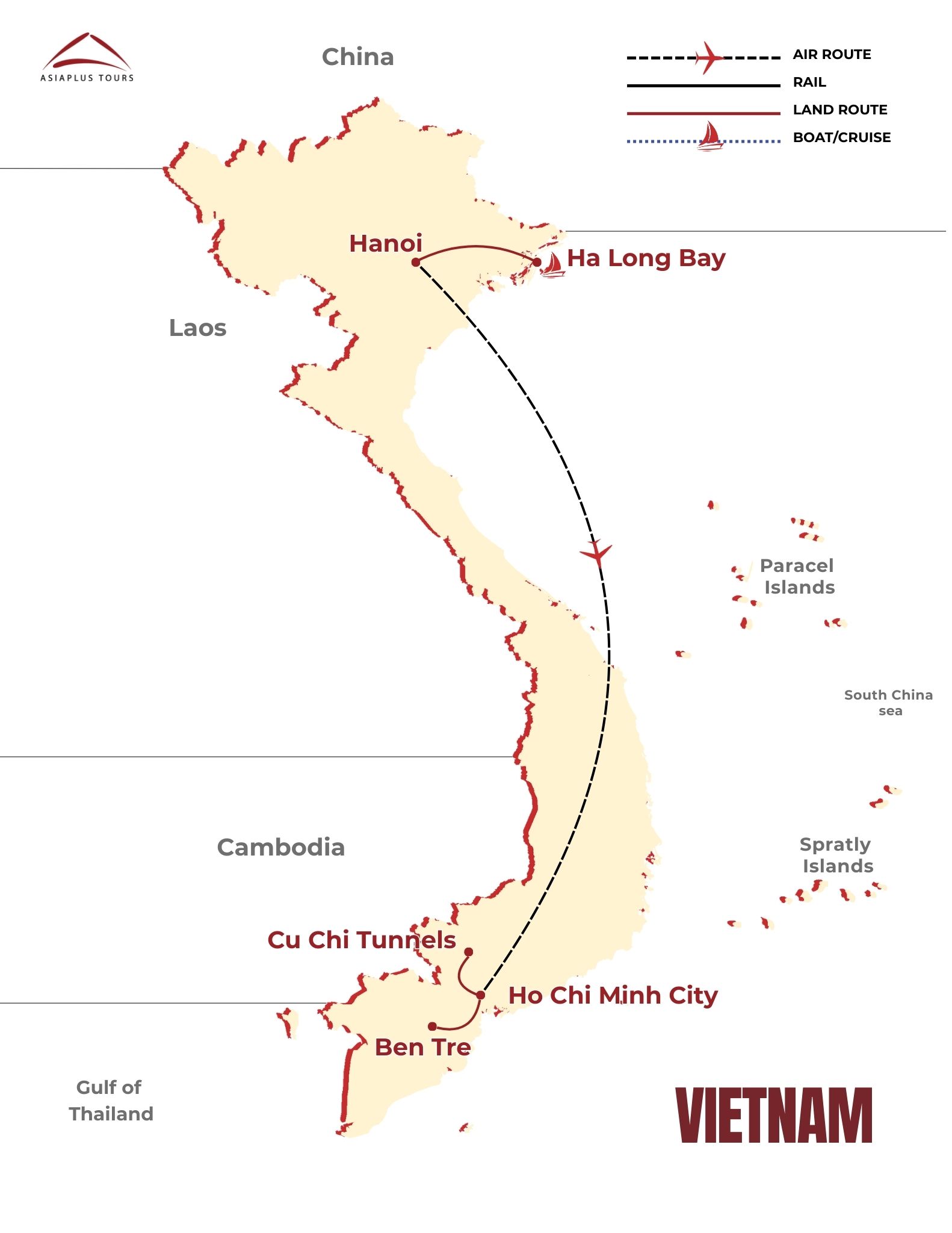 Vietnam Tourist Map