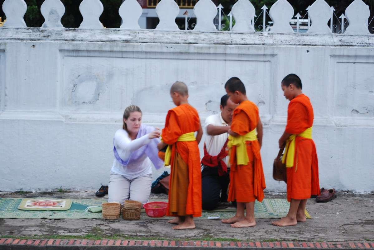 Early Morning Alms Giving in Luang Prabang