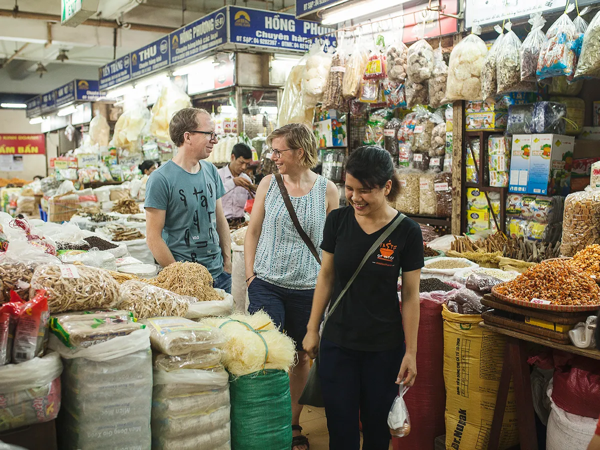 Traditional handicrafts and souvenirs at Dong Xuan Market Hanoi