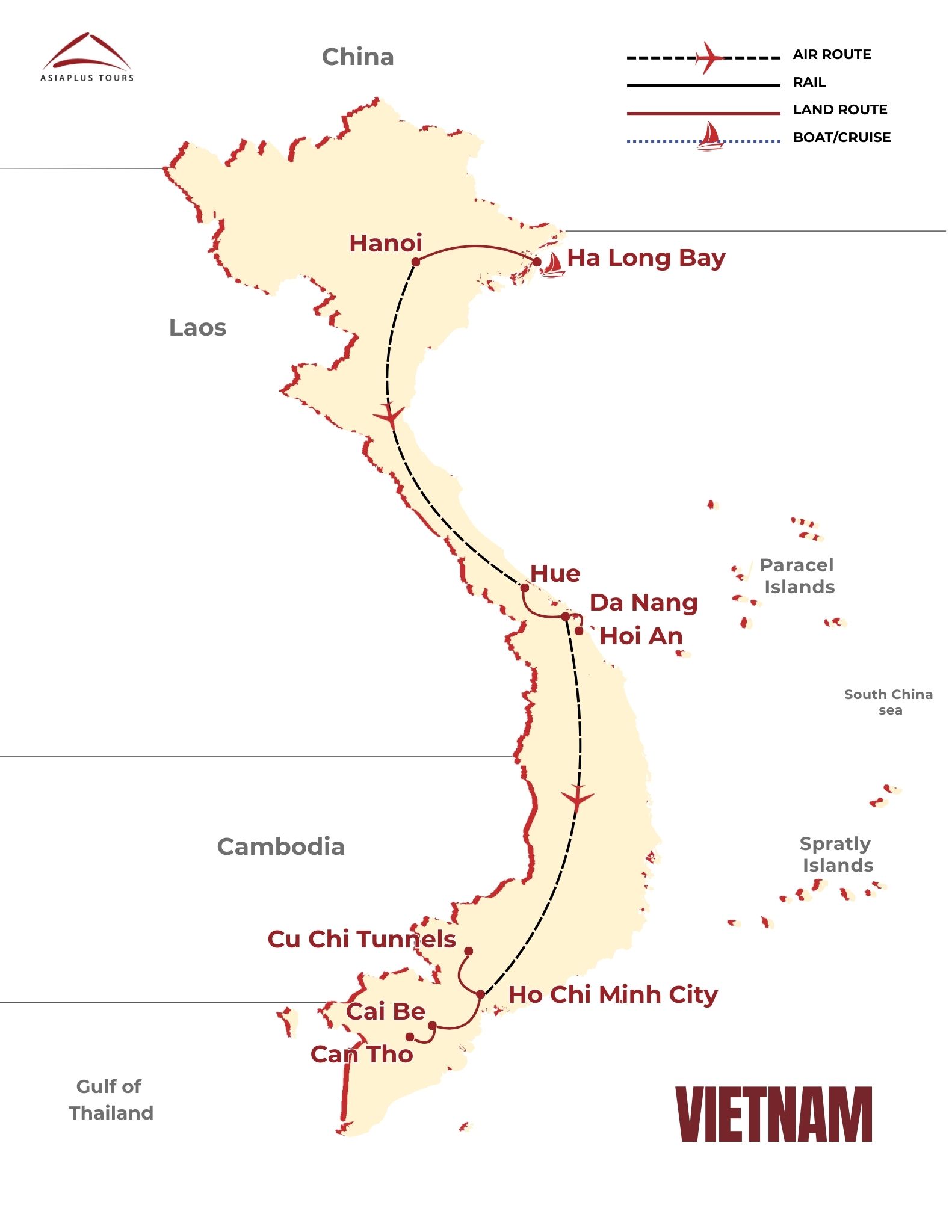 Vietnam Tourist Map