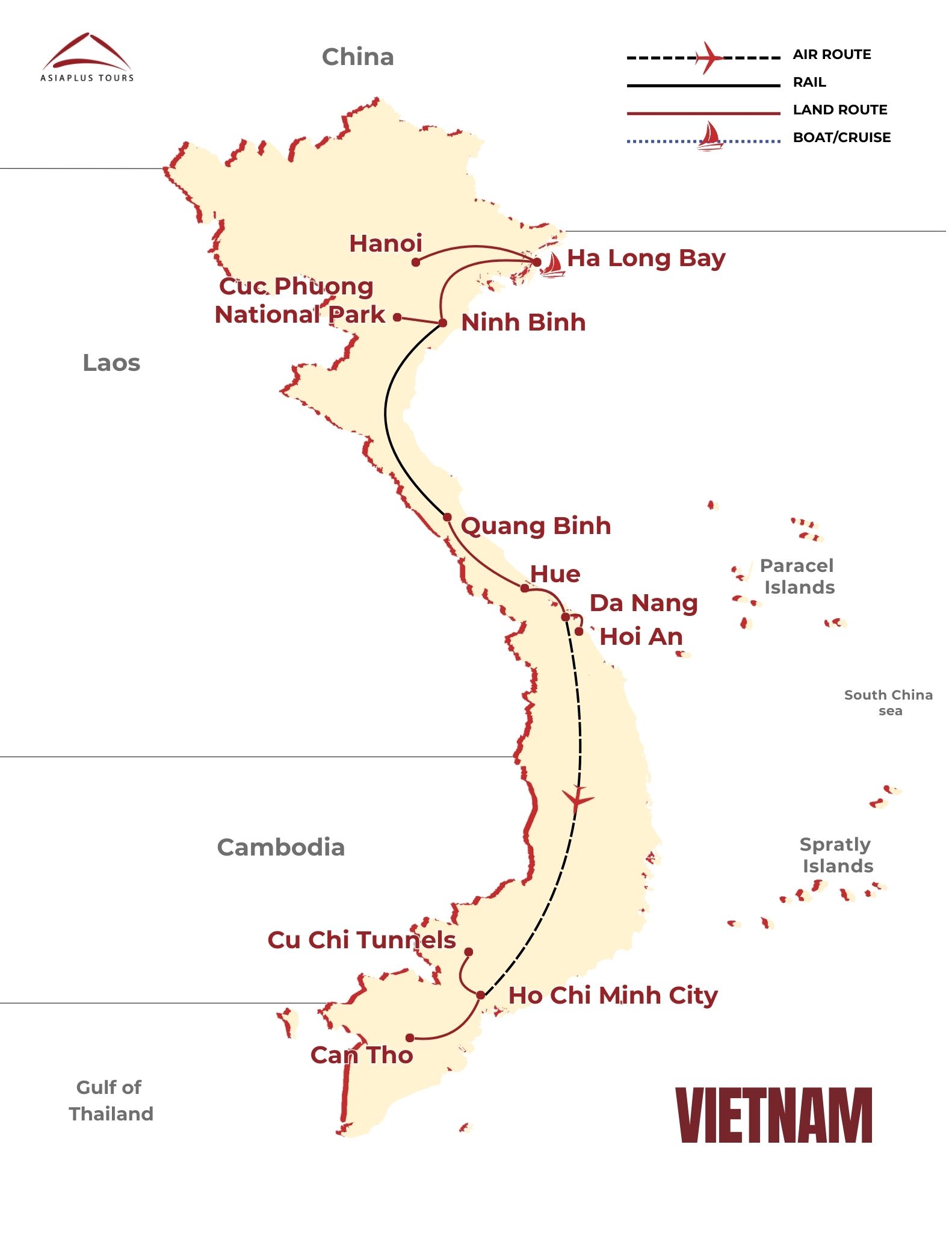 Vietnam Tourist Map